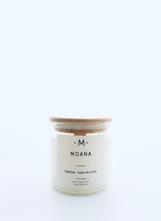 velas aromaticas moana matcha nube de coco
